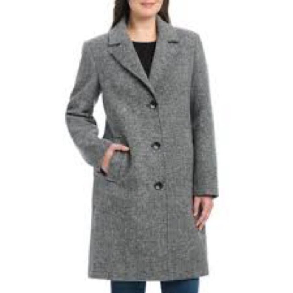Women's Wool Herringbone Blend Coat Multiple sizes